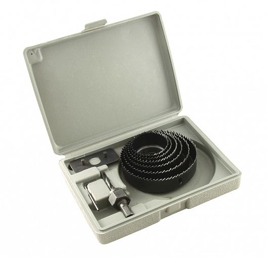 Набор кольцевых наборных пил по дереву Кедр, 51-102 мм, 8 предметов в кейсе фото