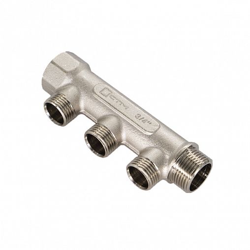 Коллектор универсальный СТМ, 1/2" x 3/4" x 3 выхода (наружная резьба) фото