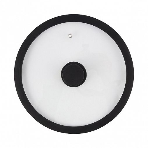 Крышка стеклянная Mallony Cappello-C, силиконовый ободок, паровыпуск, 26 см фото