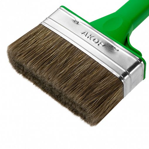 Кисть плоская для дерева Акор Мастер, смешанная щетина, пластиковая ручка, 120 x 35 мм фото