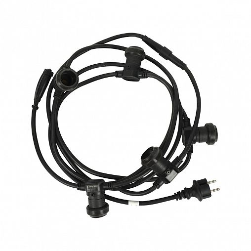 Электрогирлянда Vegas Винтаж, без ламп, Е27, 5 патронов, 2,5 м фото