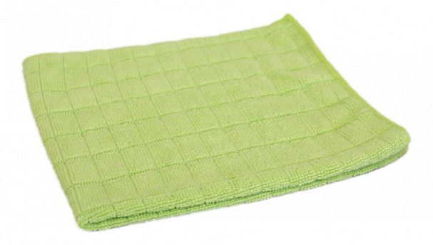 Салфетка универсальная Рыжий кот, микрофибра, вафельная 30 x 30 см, зеленая фото