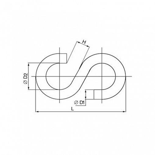 Крюк для троса Rexant, S-образный, 3 мм фото