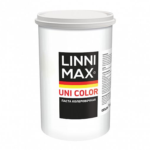 Колеровочная паста Linnimax Uni Color 90 Schwarz, 1 л фото