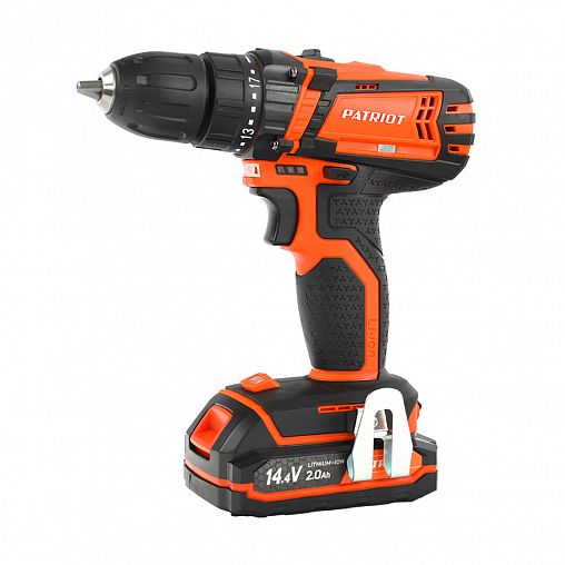 Дрель-шуруповерт аккумуляторная Patriot BR 141ES, 14,4 В, 2 x 2 Ач Li-ion, с 2 АКБ и ЗУ фото