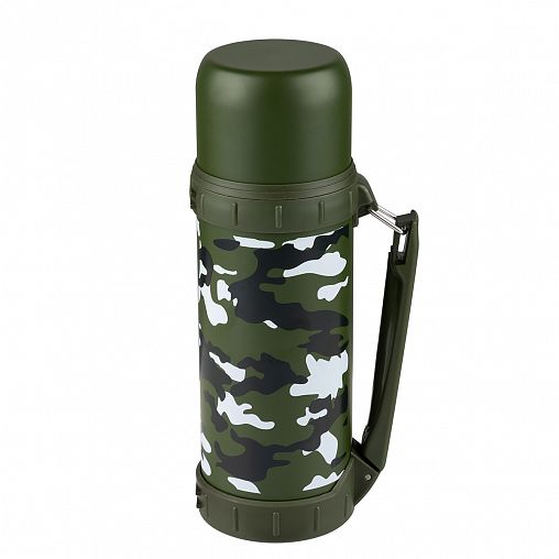 Классический термос Mallony Military, нержавеющая сталь, 1,2 л фото