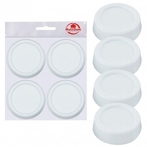 Антивибрационные подставки Мультидом ПТ76-140, для стиральной машины и холодильника, 4 шт фото