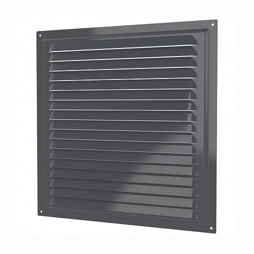 Разъемная вентиляционная решетка Era 3030МЭ Gray, стальная, с сеткой, 300 x 300 мм фото