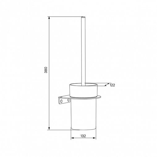 Ершик для унитаза настенный IDDIS NOA, с подставкой, белый матовый фото