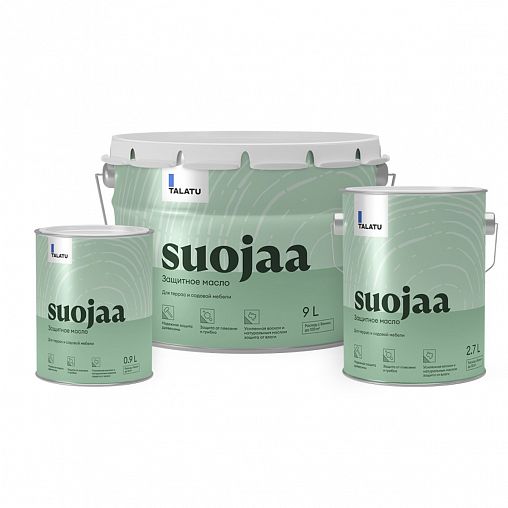 Масло для террас и садовой мебели Talatu Suojaa, база С, бесцветное, 2,7 л фото Масло для террас и садовой мебели Talatu Suojaa, база С, бесцветное, 2,7 л фото
