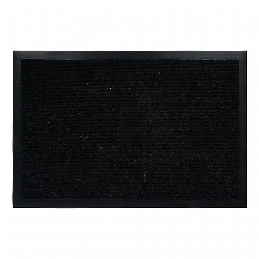 Коврик придверный Vortex Trip, влаговпитывающий, ребристый, 50 x 80 см, черный фото