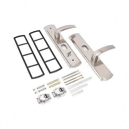 Ручка дверная на планке Аллюр РН-А300 Y, универсальная, матовый никель фото