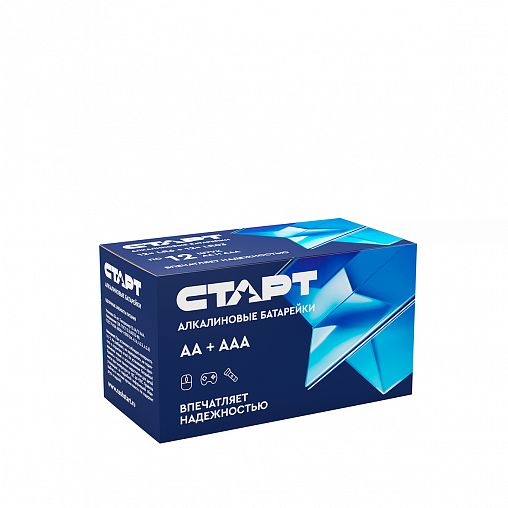 Батарейка Старт LR6/LR03-BOX12, типоразмер AAA 12 шт + типоразмер AA 12 шт фото