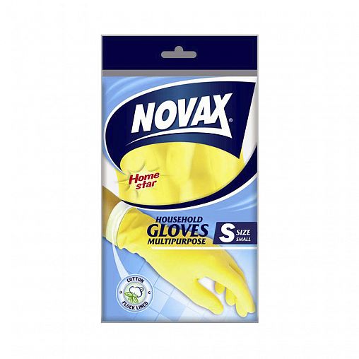 Перчатки резиновые латексные Novax, упрочненные, размер S фото
