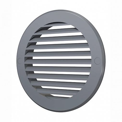 Вентиляционная решетка Era 15РКН сер, пластиковая, с фланцем D 150 мм, D 186 мм фото