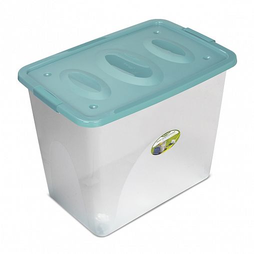 Ящик универсальный Martika Астело, на колесах, 600 x 400 x 480 мм, бирюзовый фото