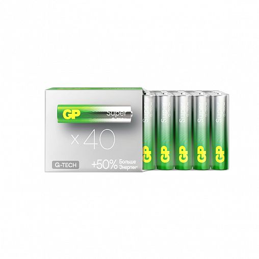 Батарейка GP Super 24AA21-2CRSWC40, типоразмер ААА, 40 шт фото