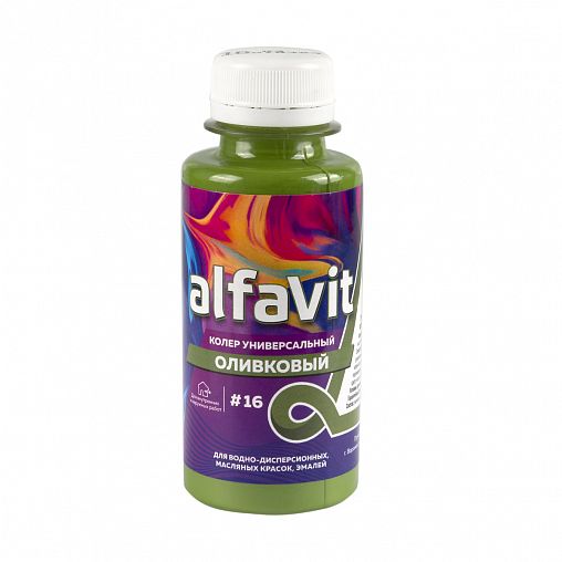 Колер универсальный Alfavit № 16, 100 мл, оливковый фото