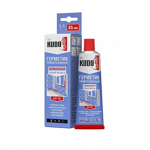 Силиконовый герметик Kudo KST 100, 85 мл, прозрачный фото