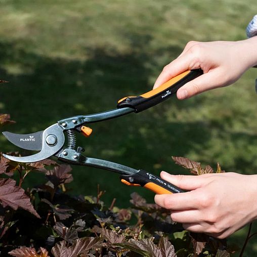 Секатор плоскостной 2 в 1 Plantic by Fiskars PRO86, телескопический, 223 -285 мм фото