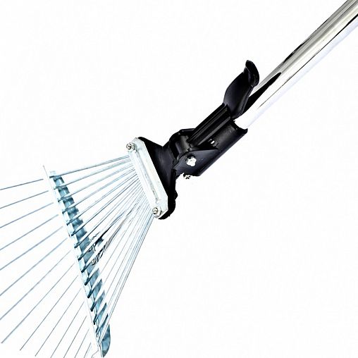 Грабли веерные Palisad, раздвижные, со стальным черенком, 15 зубьев, 190 - 520 мм фото