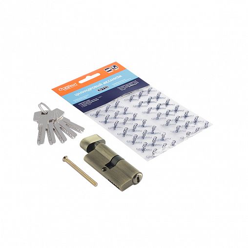 Цилиндровый механизм Нора-М STD Z ЛПВ-70 (35-35), ключ/вертушка, старая бронза фото