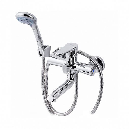 Смеситель для ванны с душем Fauzt FZS-243-B101, однорычажный, хром фото