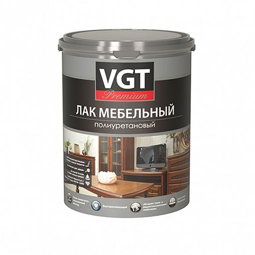 Лак мебельный VGT Premium, полиуретановый, матовый, 2,2 кг фото