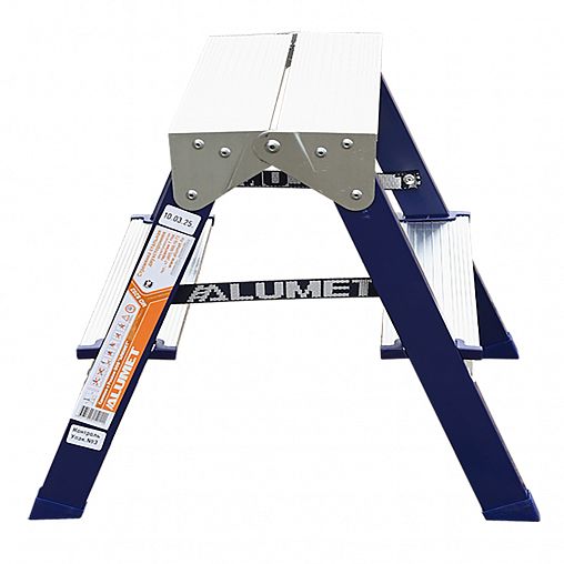 Стремянка двухсторонняя Alumet MD8202, стальная, 2 x 2 ступени, 0,45 м фото