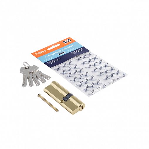 Цилиндровый механизм Нора-М STD Z ЛП-90 (55-35), ключ/ключ, золото фото