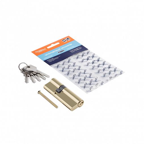 Цилиндровый механизм Нора-М STD Z Л-90 (55-35), ключ/ключ, золото фото