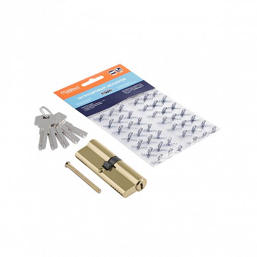 Цилиндровый механизм Нора-М STD Z ЛП-90 (45-45), ключ/ключ, золото фото