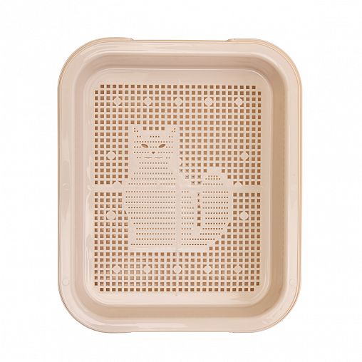 Лоток для животных Альтернатива, пластиковый, бежевый фото