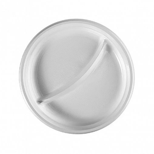 Тарелка одноразовая Стандарт Пластик, 2-х секционная, 22 см, 100 шт фото