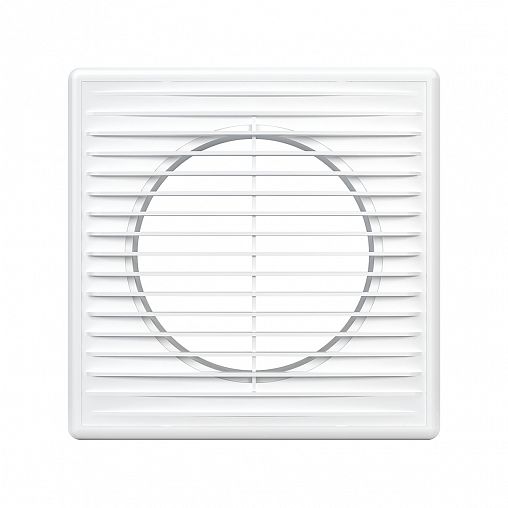 Решетка вентиляционная Era 1515П10Ф, пластиковая, с фланцем D 100 мм, 150 x 150 мм фото