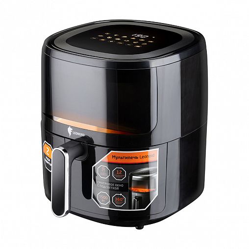 Мультипечь-аэрогриль Leonord LE-1708, 1500 Вт, чаша 5 л, черная фото