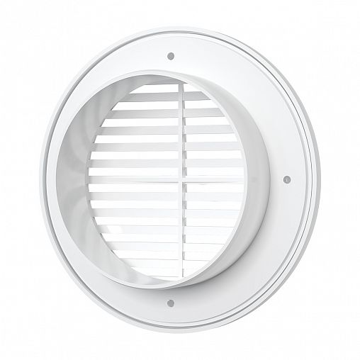 Решетка вентиляционная Era 10РКФ, пластиковая, с фланцем D 100 мм, D 145 мм фото