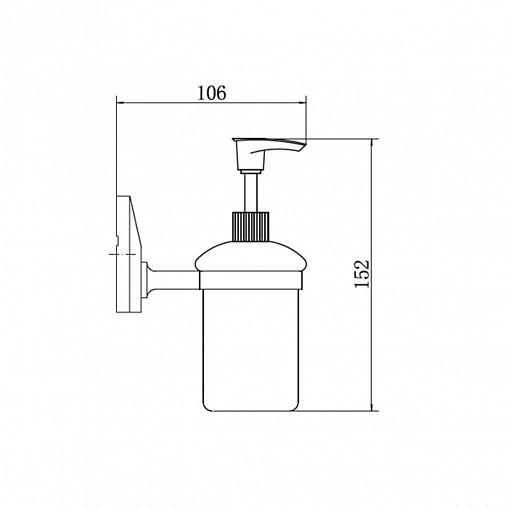 Дозатор для жидкого мыла Fashun A1627, настенный, хром фото