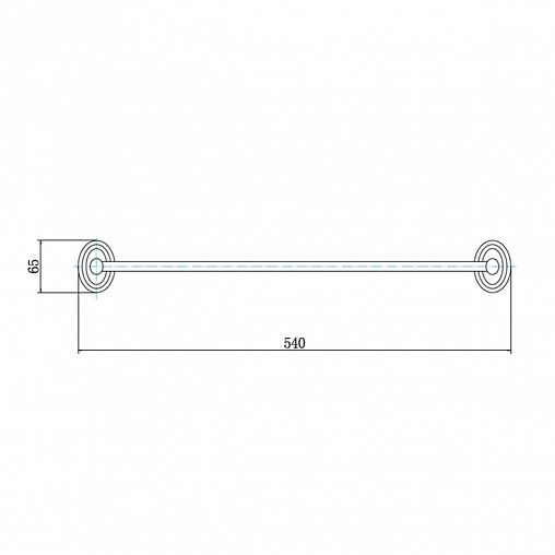 Полотенцедержатель Fashun A1501-1, хром фото