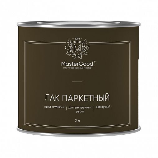 Лак паркетный MasterGood ПФ-231, глянцевый, 2 л фото