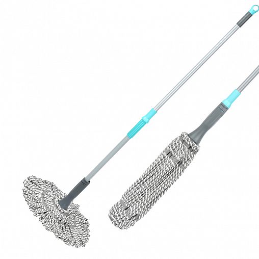 Швабра для пола Рыжий кот MopM13 Твист Pro, насадка микрофибра, 80 - 134 см фото