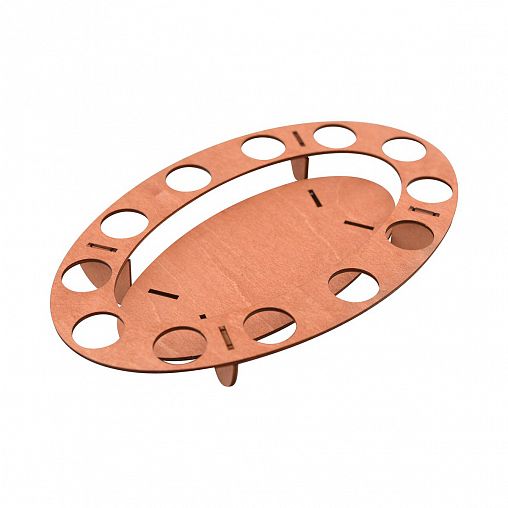 Подставка для кулича и яиц Мультидом Овал, 30 x 18,5 x 4 см фото