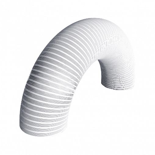 Канал алюминиевый гофрированный DiCiTi, 3 м, d=125 мм, белый фото