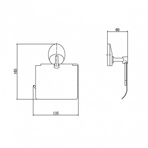 Держатель для туалетной бумаги Fashun A1603, хром фото