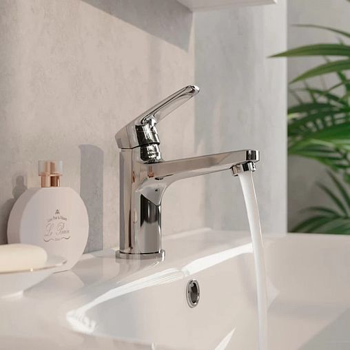 Смеситель для раковины с коротким изливом Milardo Niagara NIASB00M01, однорычажный, хром фото Смеситель для раковины с коротким изливом Milardo Niagara NIASB00M01, однорычажный, хром фото