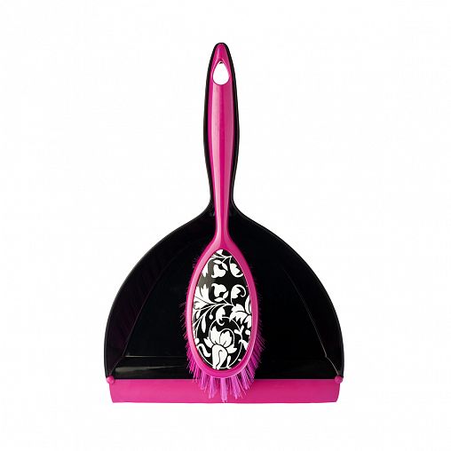 Комплект для уборки Vigar Rococco Pink, щетка-сметка и совок фото