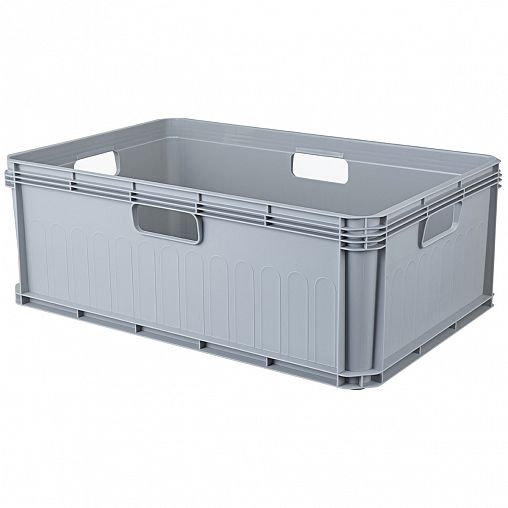 Ящик универсальный Бытпласт Евробокс, 600 x 400 x 220 мм, серый фото