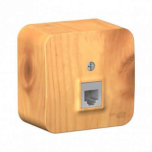 Розетка телефонная RJ11 Systeme (Schneider) Electric Blanca BLNIA011005, накладная, ясень фото