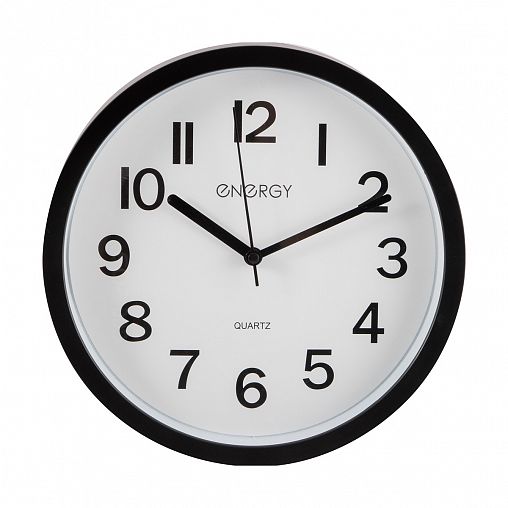 Часы настенные кварцевые Energy ЕС-139, черные фото