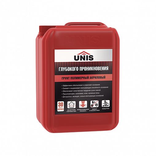 Грунтовка глубокого проникновения Unis UP-18, 5 л фото